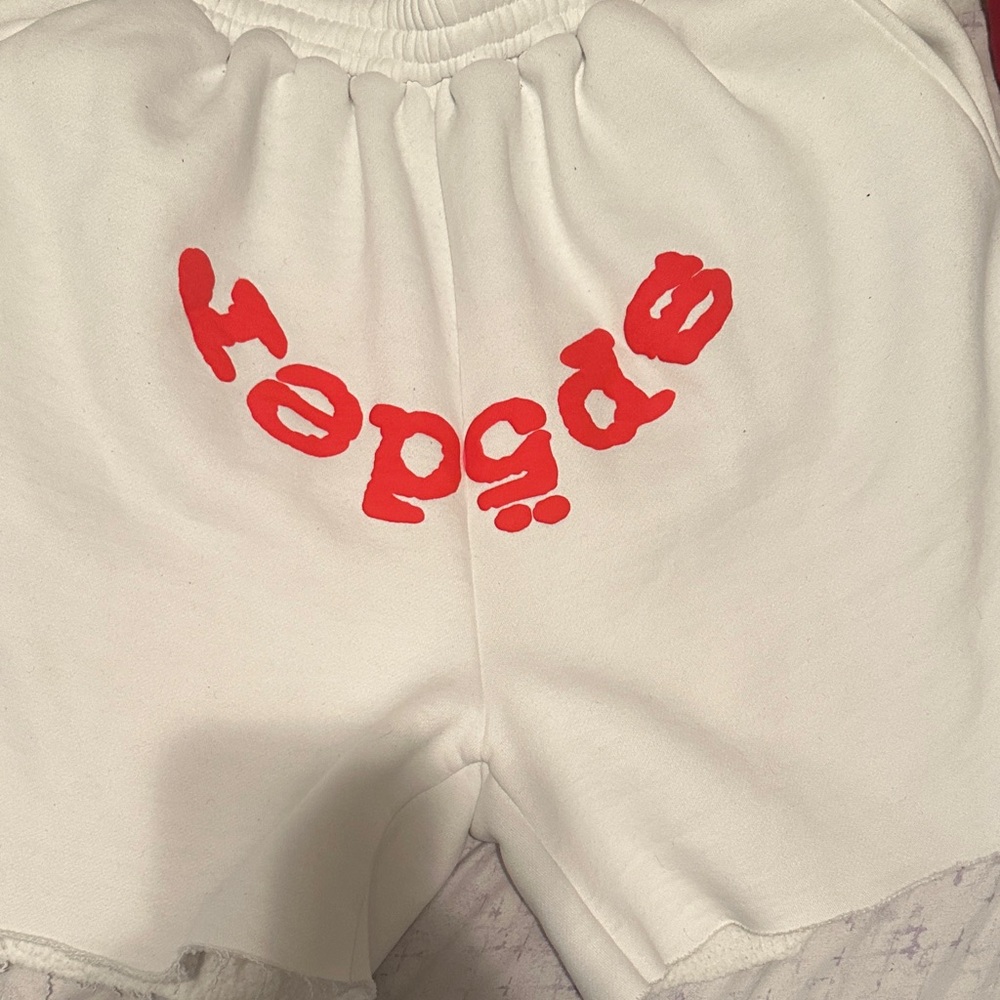 Sp5der shorts red & white